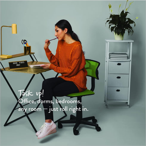 Urban Lifestyle Neon Swivel Mesh Desk Chair, 21D x 21W x 33H in
