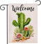 Welcome Cactus Garden Flag - Vertical Double Sided Rustic Farmhouse Flag, 12.5 x 18 Inch Outdoor Decoration