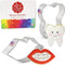 Ann Clark Sweet Smile/Dentist Cookie Cutters 2-Pc. Set Made in the USA - Mouth and Tooth