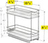 4-3/8 inch 2 LYNK PROFESSIONAL Pull Out Spice Organization for Cabinets - Wide Spice Rack for Inside Cabinets, Slide