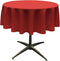 LA Linen Polyester Poplin Washable Round Tablecloth, Stain and Wrinkle Resistant, 51", Red, for Dining, Kitchen, Party
