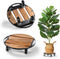 PRAQECZ 2 Pack Plant Caddy with Wheels, 12" Rolling Plant Stand 264 LB