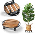 PRAQECZ 2 Pack Plant Caddy with Wheels, 12" Rolling Plant Stand 264 LB