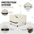 22L 22W 18H inch, Porch Shield Patio Ottoman Cover - Waterproof Outdoor Square Side Table Covers x x Beige