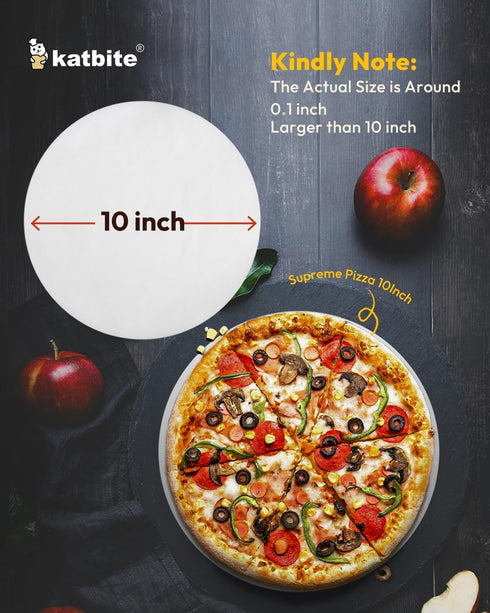 Katbite Heavy Duty Parchment Rounds 10 Inch, 200Pcs Round Parchment Paper Rounds for Cake Baking, Air Fryer Liners, and