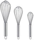 Whisks for Cooking, 3 Pack Stainless Steel Whisk Set for Blending, Beating, and Stirring, Enhanced Version Balloon Wire