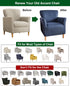 1-Piece Sofa,A16 CRFATOP Stretch Mid Century Modern Armchair Slipcover Accent Chair Covers with Arms Soft Chair