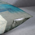 Emvency Set of 2 Teal Throw Pillow Covers, 18x18 Inches Modern Abstract Painting Turquoise White Gray Home Decor
