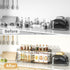 SRIWATANA Bathroom Countertop Organizer Set of 2, Kitchen Counter Shelf Spice Rack for Desktop Storage, Large Wood
