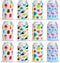 BLUE PANDA Neoprene Can Cooler Sleeves - 12-Pack Summer Gift for Teacher, 4 Tropical Designs, Fits 12 Oz
