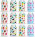 BLUE PANDA Neoprene Can Cooler Sleeves - 12-Pack Summer Gift for Teacher, 4 Tropical Designs, Fits 12 Oz