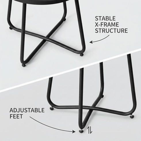 Outdoor Side Table, Small Patio Side Table with Weather Resistant Steel Material, Outdoor Round End Table for Patio