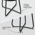 Outdoor Side Table, Small Patio Side Table with Weather Resistant Steel Material, Outdoor Round End Table for Patio