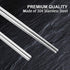 Stainless Steel Chopsticks, 5 Pairs Reusable Multicolor Lightweight 304 Metal, Non-Slip Gift Set, Silver Hollow