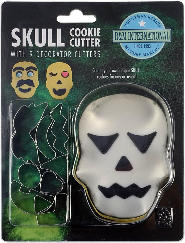 R&M International Skull Customizable Cookie Cutters, 10-Piece Set