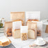 Roppolo 50 Pcs 5.1 Inch Bread Bags with Tin Tie, Small Loaf Bags Made of Brown Cotton Paper for Bakery