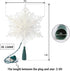 Brizled 9.25in Christmas Snowflake Tree Topper with 20 Warm White Lights, UL Certified Plug in Christmas Tree Decoration