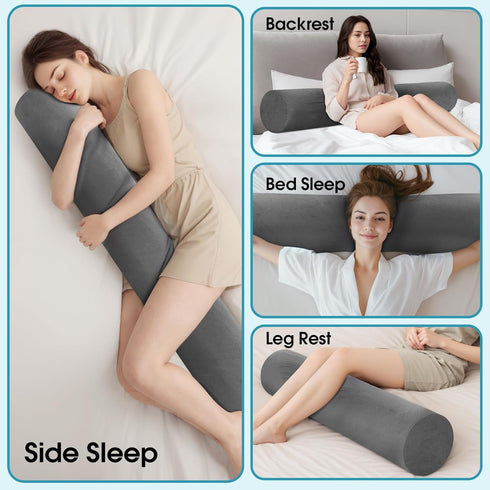 SereneCloud (35.43"*7.9") Memory Foam Body Pillow for Bed, Long & Big Full Body Pillows for Adults, Multifunctional