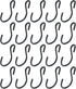 T Tulead S-Shape Hooks Hanger Hook, Black Light Duty Ornament Hooks, Small Iron Connector Pack of 20