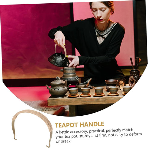 Ceramic Teapot with Rope Handle, Japanese Tea Pot Accessories, Replaceable Handle