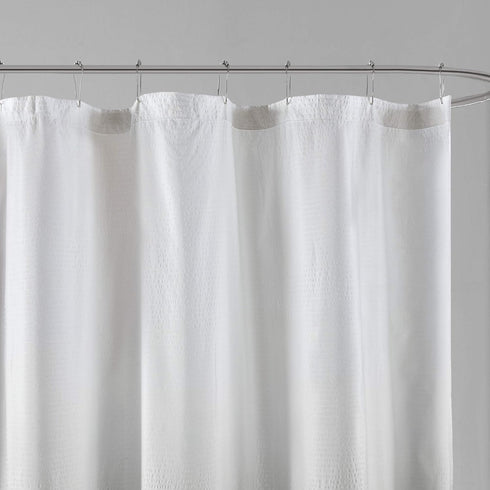 Madison Park Ara Shower Curtain, Modern Bathroom Decor, Seersucker Design Ombre Print, Fabric Privacy Screen, Machine