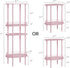 Storage,2-Tier (1PC,Pink) Small Modern Oval Side Table with Side Tables Living Room,Sturdy Nightstand for Small Space
