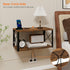 2 Homode Floating Nightstand, Wood Floating Bedside Table with Cable Hole, Tier Wall Mounted Nightstand, Hanging Night