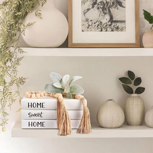 Linen Covered Decorative Books for Home Decor, Farmhouse Stack Books, Coffee Table Books Dcor for Living Room,Hardcover