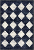 2x3 Lahome Zelie Moroccan Trellis Area Rug, Small Black Checkered Entryway Rug Non Slip Kitchen Mat, Stain Resistance