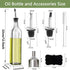 Leaflai 2 Set 2 4 Labels,1 1 (500ml) Olive Oil Dispenser Bottle, Pcs Glass Olive Oil Dispenser and Vinegar Dispenser