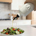 Mlle Label Set 2 500 ml Oil and Vinegar Dispenser White Ceramic Bottles with Matte Black Flip-Top Spout Olive Oil