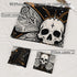 Set HOSIMA Butterfly Bedding for Girls Gothic Skull Boho Comforter Cover Decor for Bedroom, Sun and Moon Pattern Duvet
