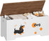 2 43.3" WH495CW01 HOOBRO Toy Box, Toy Chest with Safety Hinges, Storage Bench, Wooden Storage Chest, for Entryway