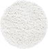 Unique Loom Davos Shag Collection Area Rug - Solid White/Ivory (2' Round)