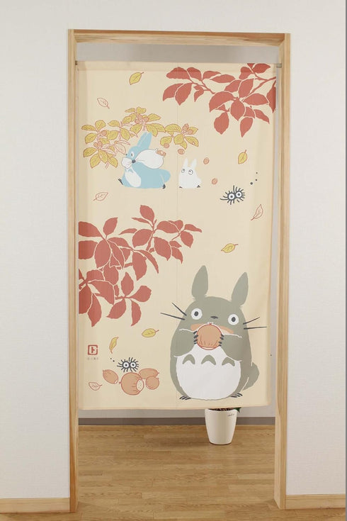 Japanese Noren Curtain Tapestry Totoro Forest Size: 85 × 150cm