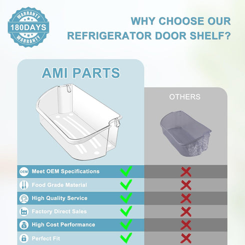 Upgraded 240356402 Refrigerator Door Bin Replacement for Frigi.daire Door Shelf Parts LFSS2612TF0/TE0, FFSS2615TE0/TS0