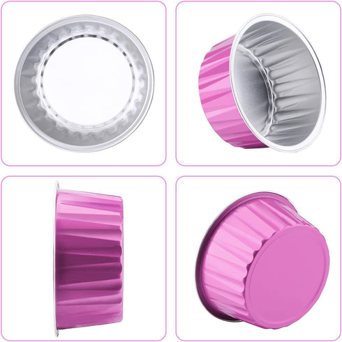 EUSOAR Cupcake Liners, 50pcs 5oz Disposable Ramekins, Aluminum Foil Muffin Liners Baking Cups Containers
