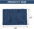 Non-Slip Bath Rug, Extra Soft Microfiber Shag Carpet, Fast Dry Shower Mat, Machine Washable (Navy Blue)