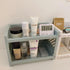 2 Tier Plastic Countertop Shelf Organizer Storage Rack, Multifunction Kitchen Spice Rack and Bathroom Shelf Organizer