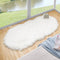 ORINOVA White Faux Sheepskin Fuzzy Fur Rugs for Bedroom Small Machine Washable