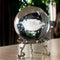 HDCRYSTALGIFTS 60mm 3D Inner Carving Rose Flower Crystal Ball Paperweight with Silver Stand for Home Decor