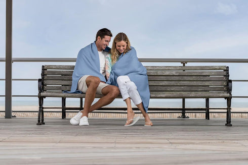 Cozy, 54" 84" MV Sport Lightweight Sweatshirt Blanket Throw Warm & Breathable Oversized Fleece Knit, Couch, Bed