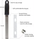 Lemon Zester - Stainless Steel Kitchen Cheese Grater with Plastic Cover and Ergonomic Soft Black Handle