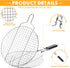 Yungyan 2 Pcs Grill Basket for Outdoor BBQ, Stainless Steel Portable Rack for Fish, Vegetables, and Steak Cooking