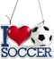 I Love Soccer Ornament for Personalization