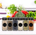 12 Pack Glass Spice Jars with Labels, 4oz Containers with Black Shaker Lids, Empty Spice Bottles, Silicone Funnel and