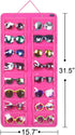 AROUY Rose Hanging Dust Proof Sunglasses Organizer - 16 Felt Slots Glasses Holder with Metal Hook and Sturdy Rope