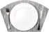 SHACOS Small Round Table Placemats Set of 4 - Wedge Placemats, Heat Resistant Woven Vinyl Table Mats (Silver Gray)