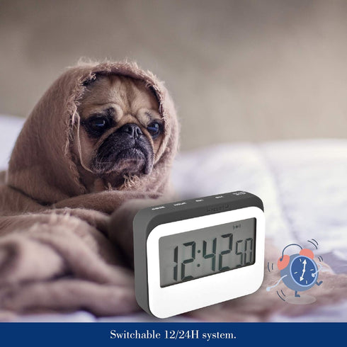 Jayron Digital Timer Alarm Clock, Kitchen Timer with Large LED Display, Magnetic Design, Replaceable Battery
