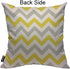 Mugod Chevron Throw Pillow Cover, Zigzag Wavy Geometric Stripe, Yellow White Gray, 18x18 Inch for Home Decor